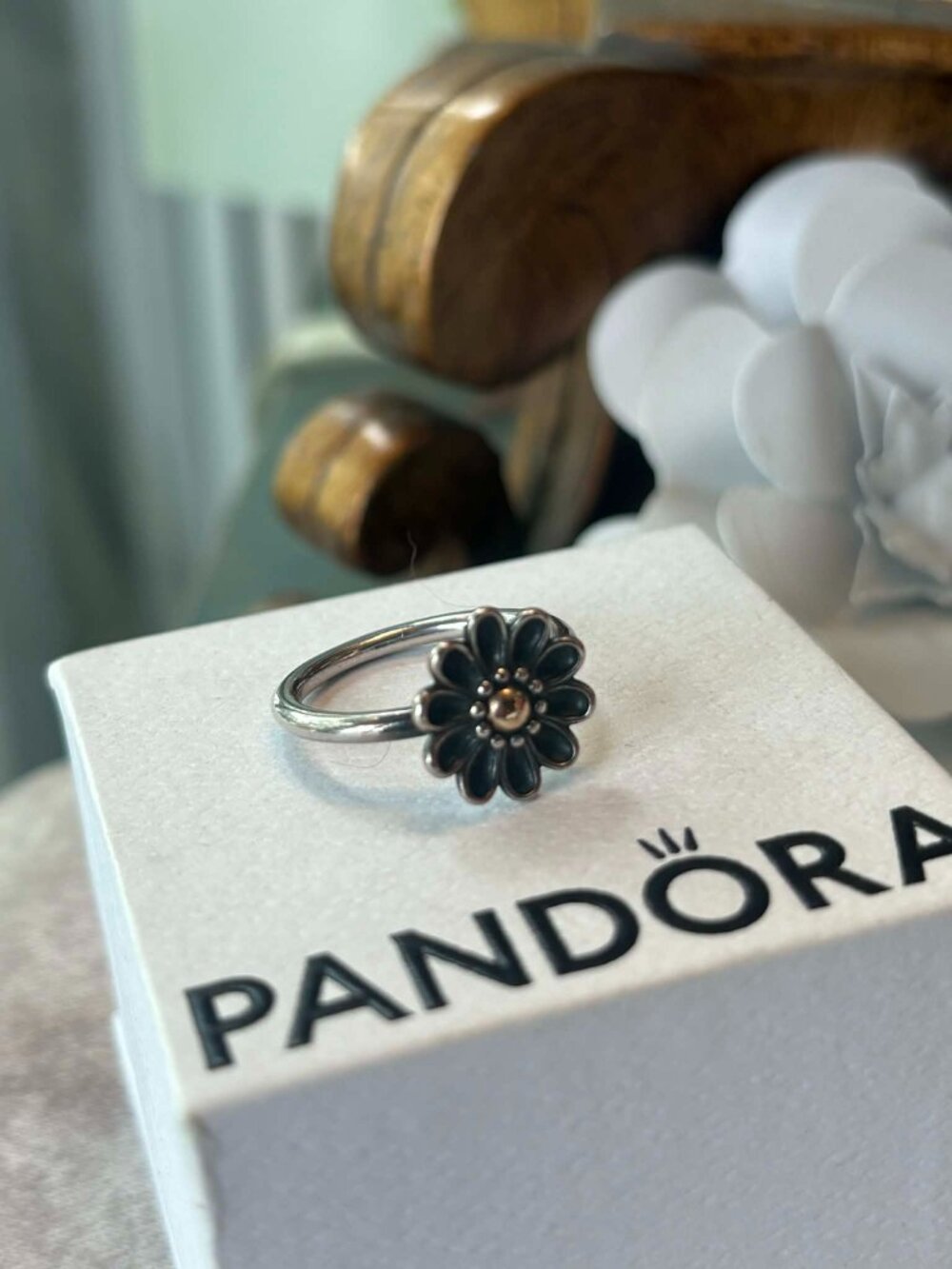 Genuine PANDORA Two Tone, Silver & Gold, Oopsie Daisie Ring - Size 7 (54) - 55$